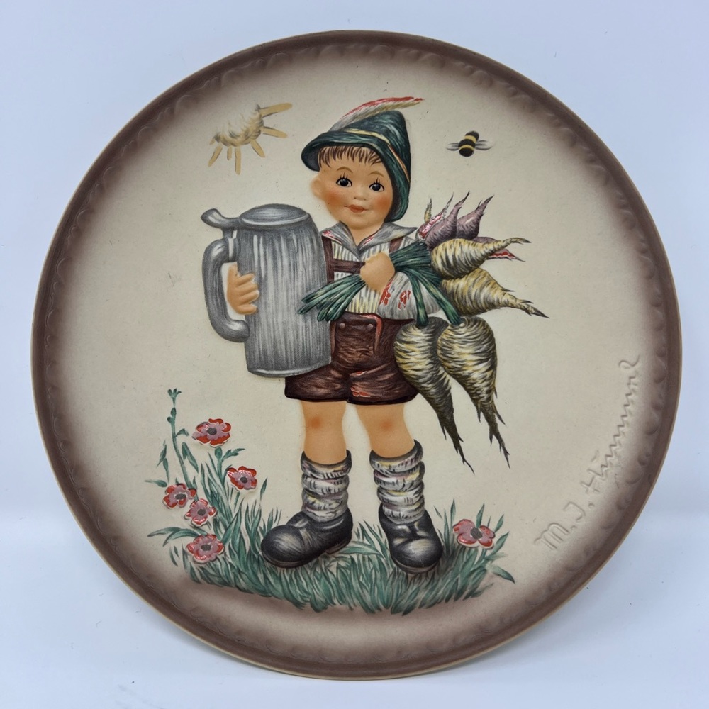 MJ Hummel Relief Plate by Goebel Friends Forever "For Father" 1991 2nd Edition